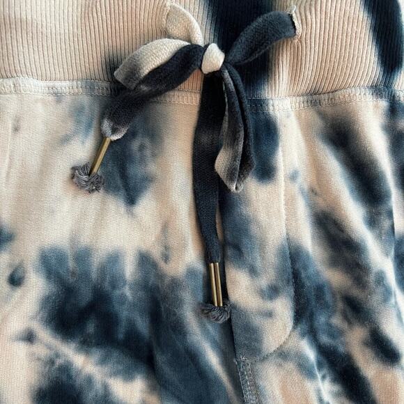 Young Fabulous & Broke Tie Dye Navy & Cream Soft Sweatpants Joggers Size L - Picture 6 of 10